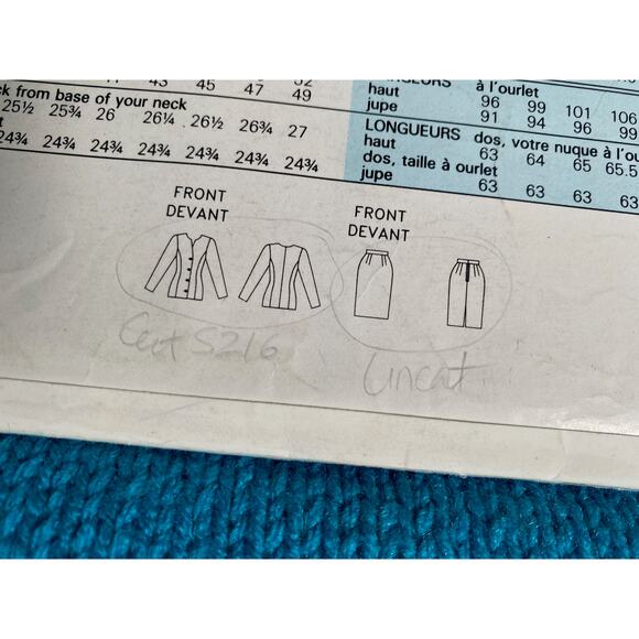 Butterick Sewing pattern 5887 suit blazer skirt sz 12 14 16 - Picture 6 of 6